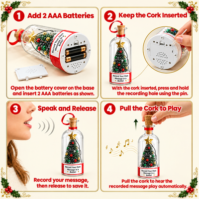 Recordable Christmas Tree in a Bottle