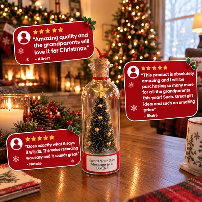 Recordable Christmas Tree in a Bottle
