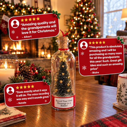 Recordable Christmas Tree in a Bottle